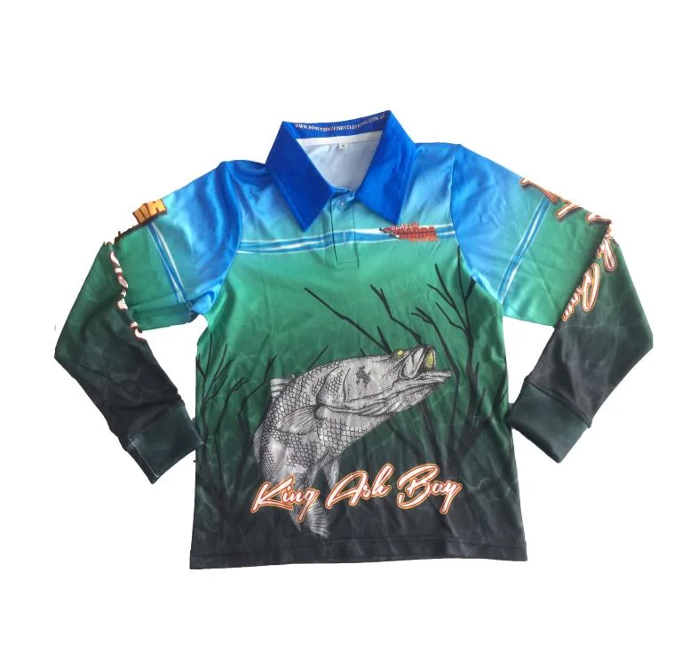 Manufacturer Custom Label Design Your Own 100% Polyester Fishing T-Shirt Sublimation Fishing Jersey Fishing Wear