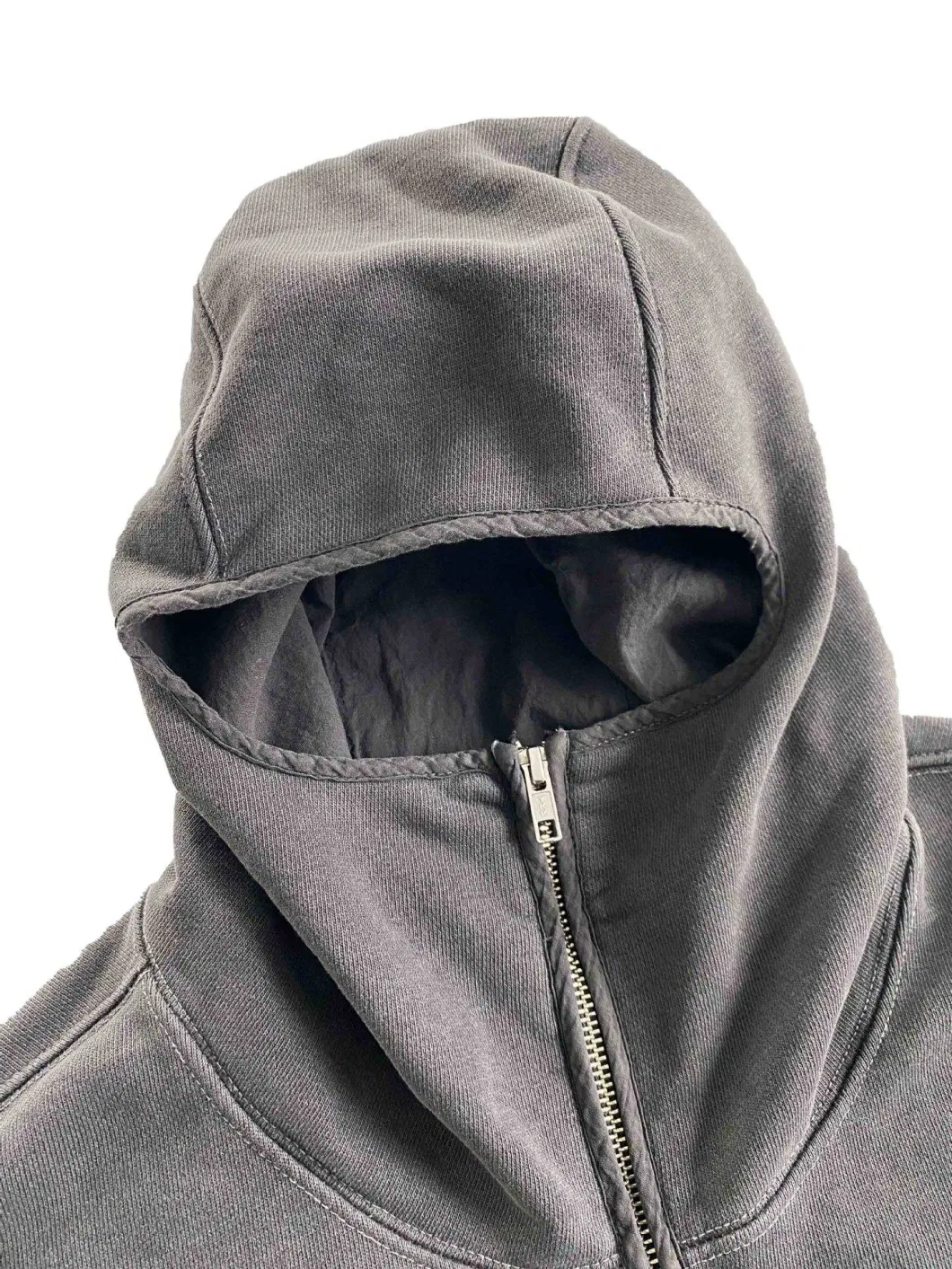 Custom Design Logo Streetwear Plain Thick Cotton Blank Zip up Ninja Hoodie Sleeve Fleece Oversize Cropped Hoodies