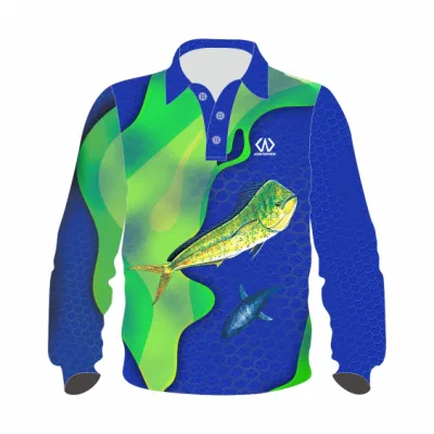 Custom Long Sleeve Polo Fishing Wear for Club Team Sports Wear