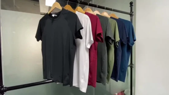 Wholesale T Shirt 89% Polyester 11% Spandex Men Sport Clothing Custom Logo Plain T Shirt Men T Shirt