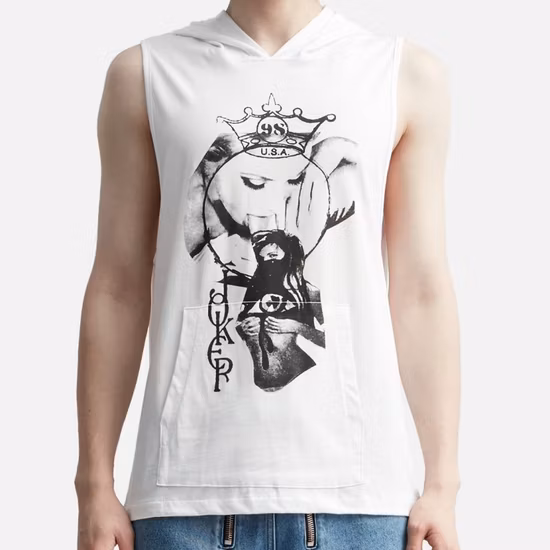 100% Cotton Screen Printing Sleeveless T
