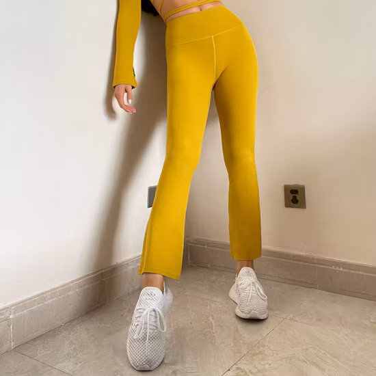 Autumn and Winter Fitness Clothing Female Slim Flared Pants Wrinkled Sports Bra Yoga Jacket Sports Shorts Four