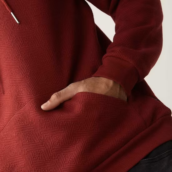 Mens Pullover Jacquard Top Hoodies