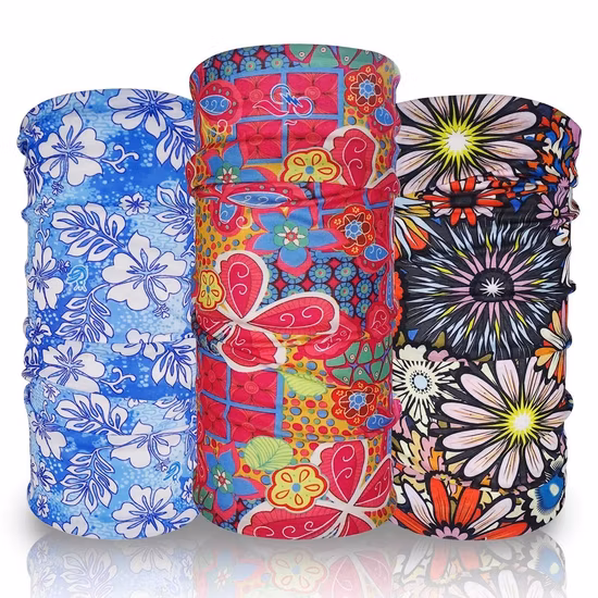 10X20 Inches 120GSM Microfiber Polyester Seamless Tube Bandana Scarf Mask