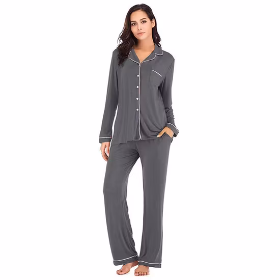 Wholesale Women′ S House Wear, Women 2 Piece Pajamas Women Night Wear Home Essential Knit Clothes, Clothing, Pajamas Set